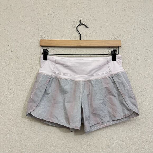 LULULEMON Run Times Shorts in Light Green/Metallic Blush Stripe - Picture 4 of 11